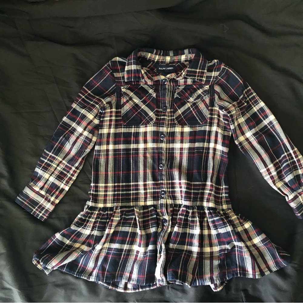 Ralph Lauren plaid girls dress.